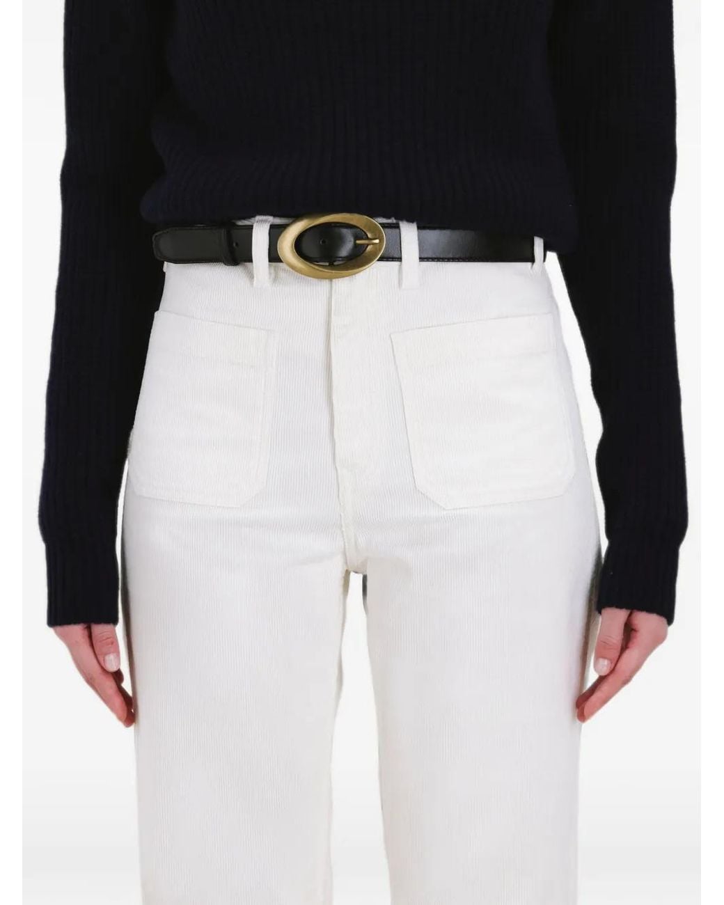 Fortela White Jane Corduroy Trousers