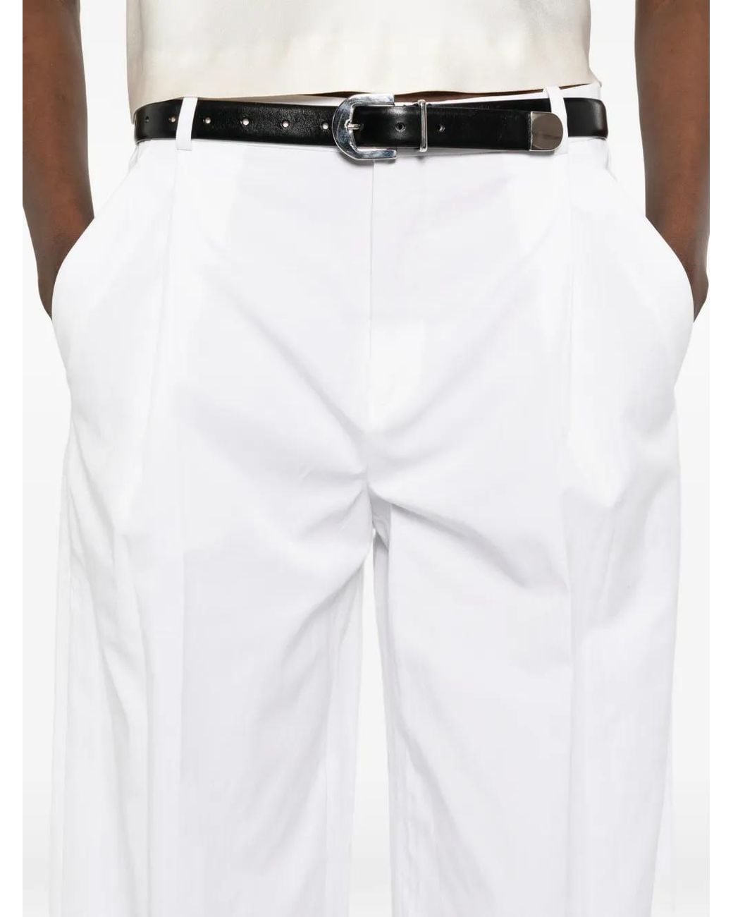 Vince White Straight-Leg Trousers