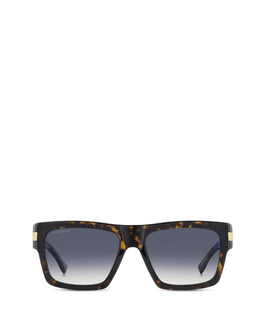 DSquared² Black Tortoiseshell-Effect Square-Frame Sunglasses