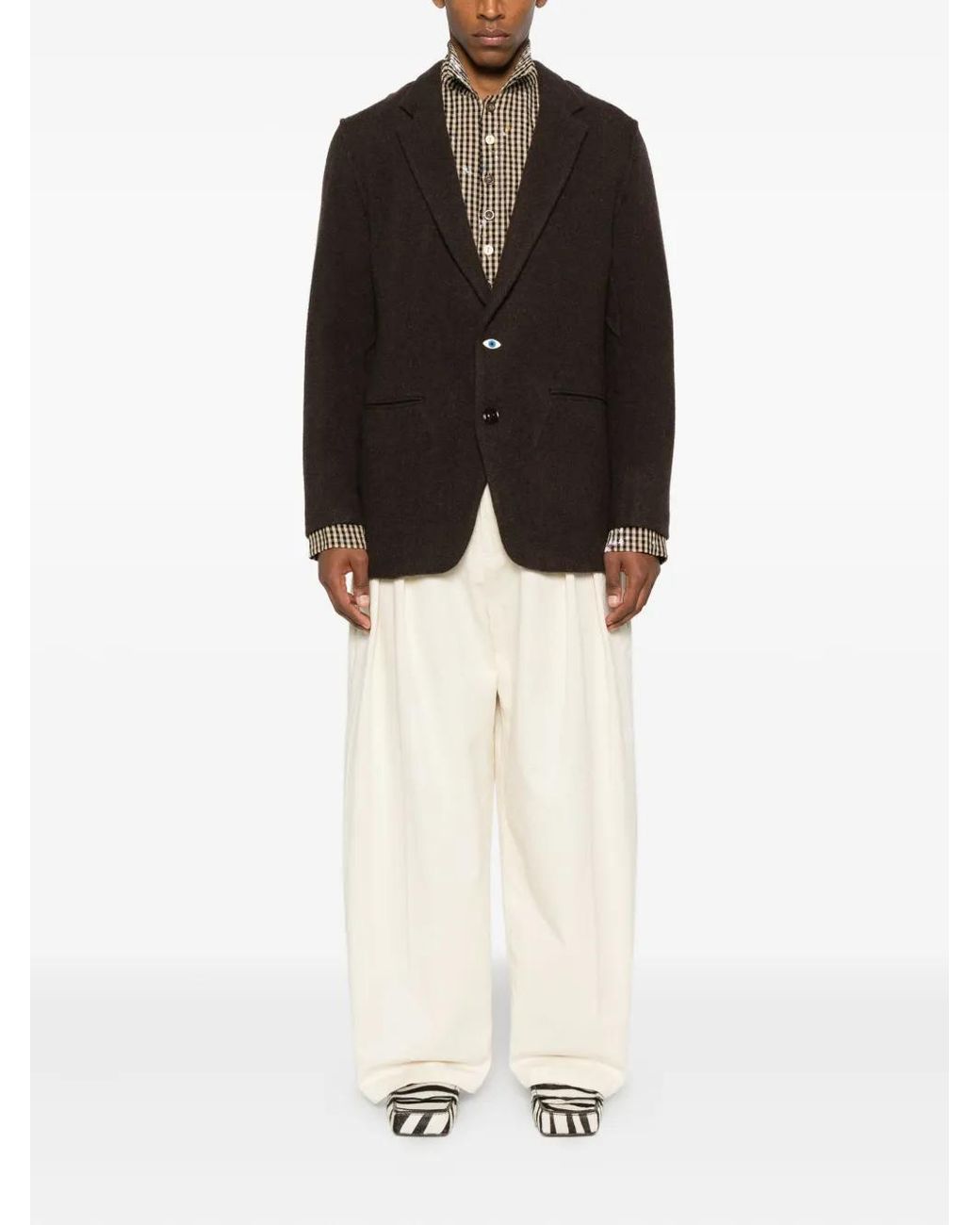 Undercover Black Button Single-Breasted Blazer for men