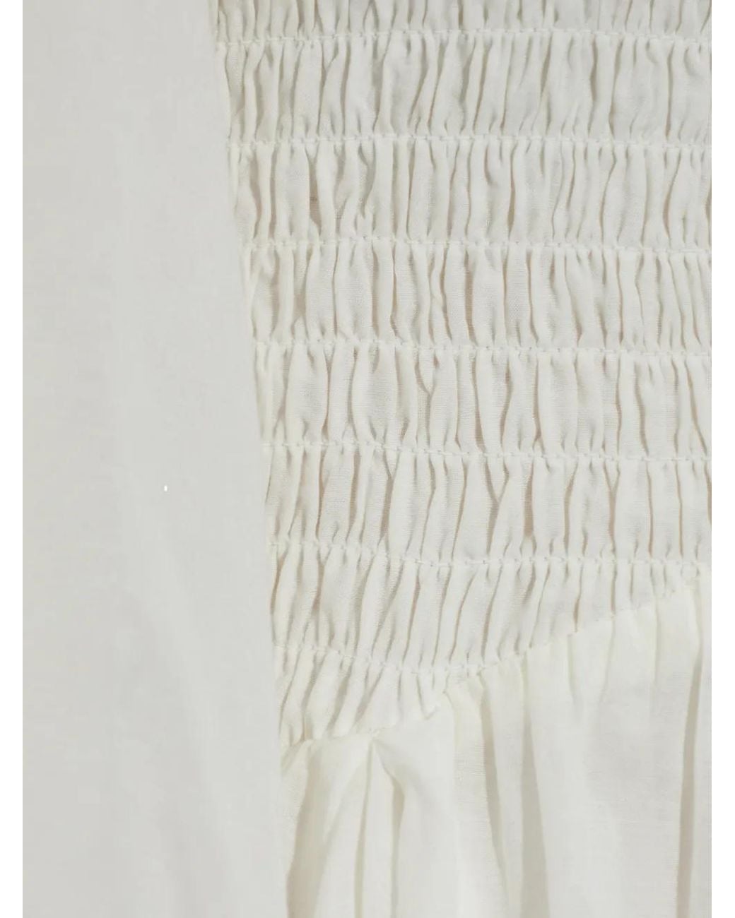 AllSaints White Chia Smocked Mini Dress