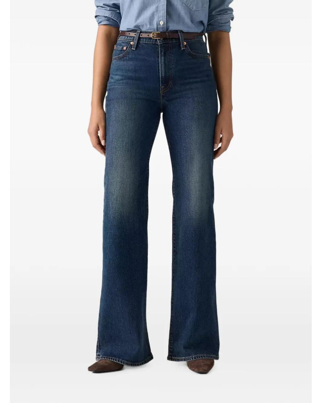 Levi's Blue Ribcage Flare Jeans