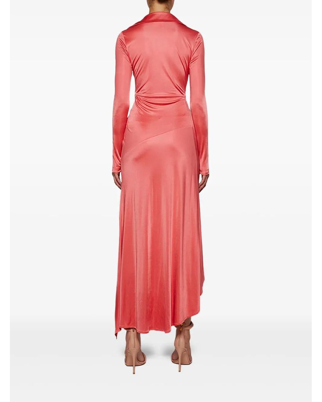 Vestido Drapeado De Jersey Givenchy de color Red
