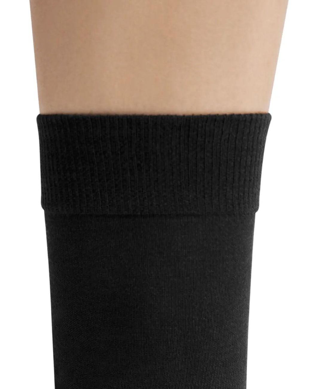 Wolford Black Ribbed-Cuff Socks for men