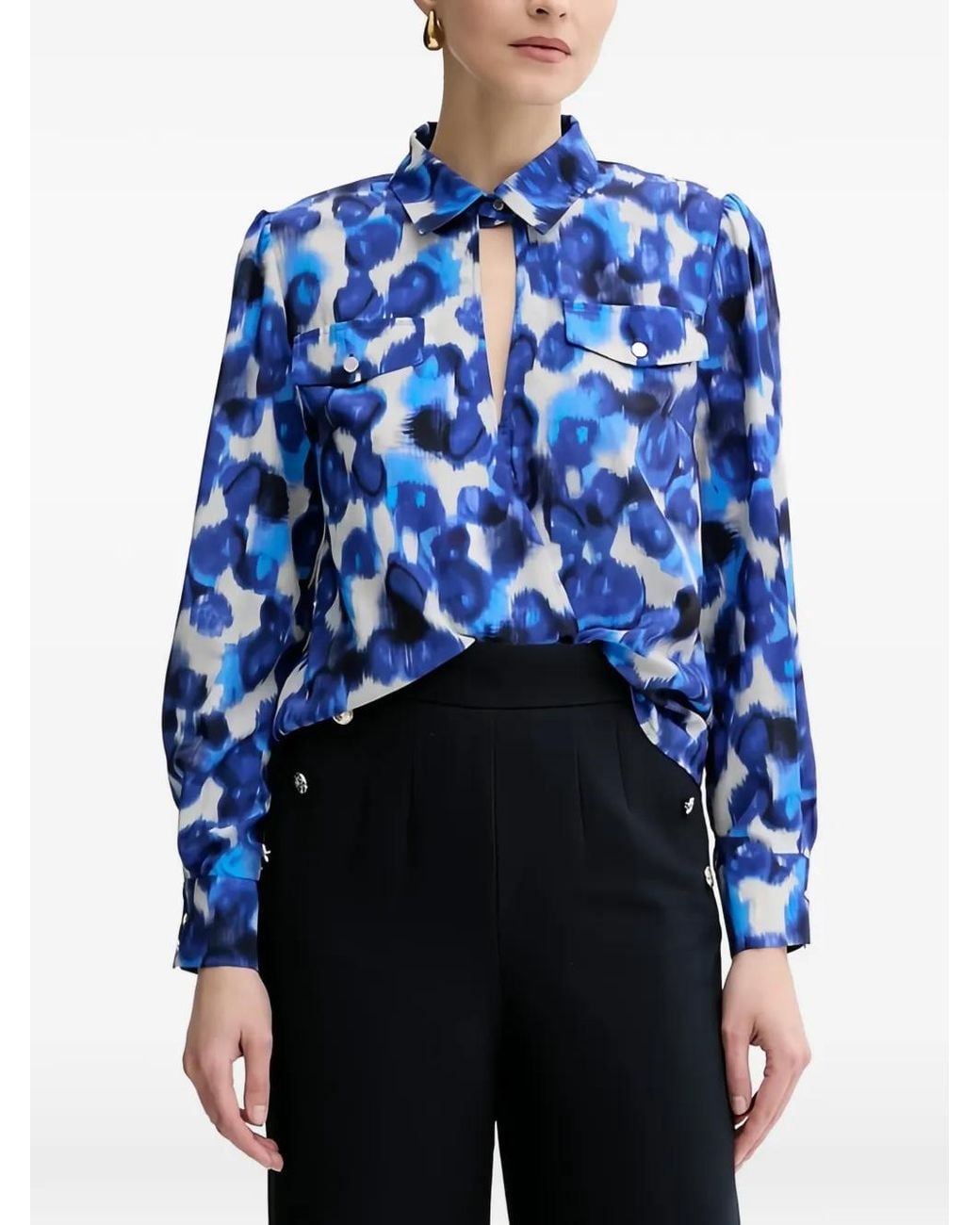 Morgan Blue Floral Shirt