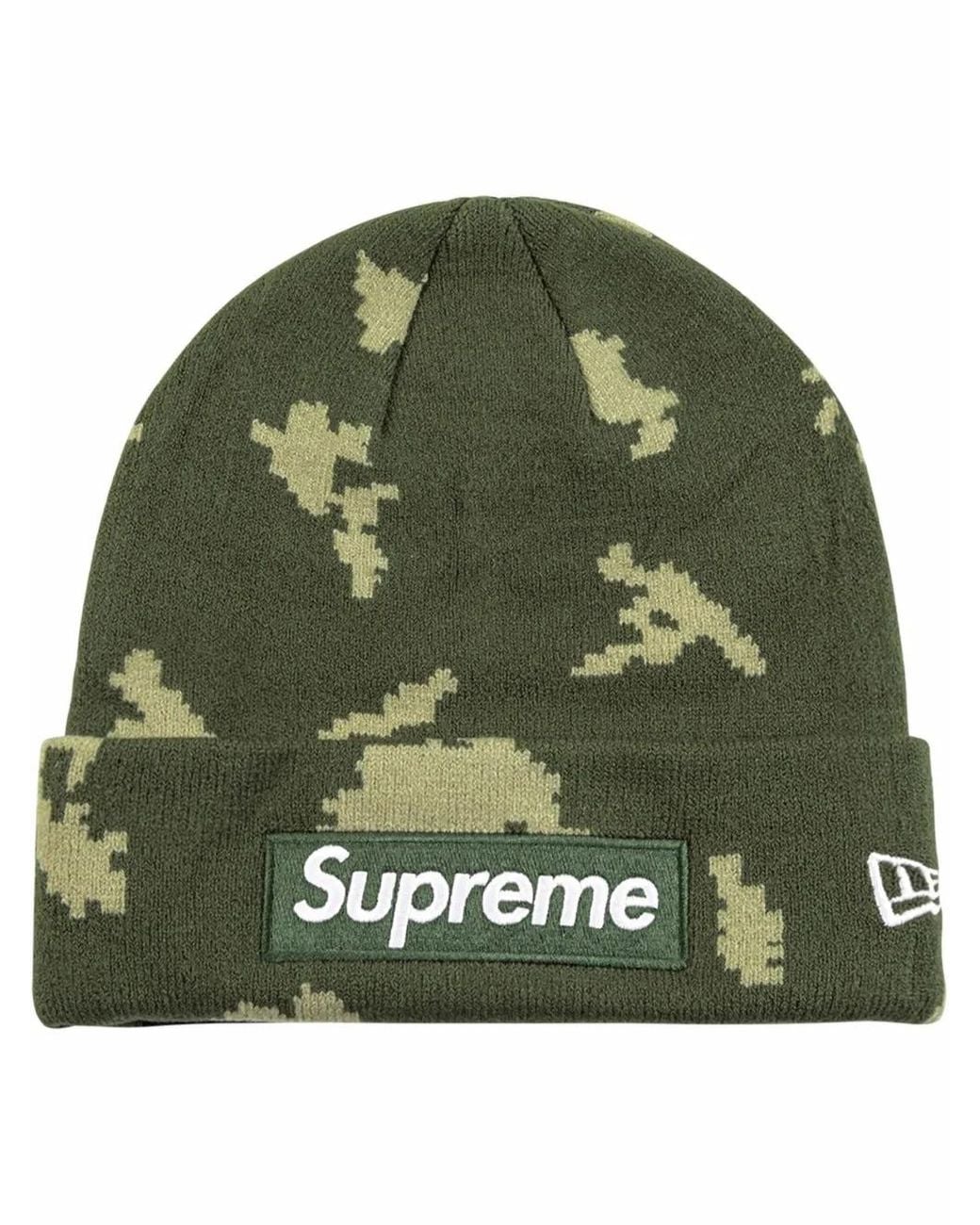 Supreme Green X New Era Box Logo Beanie