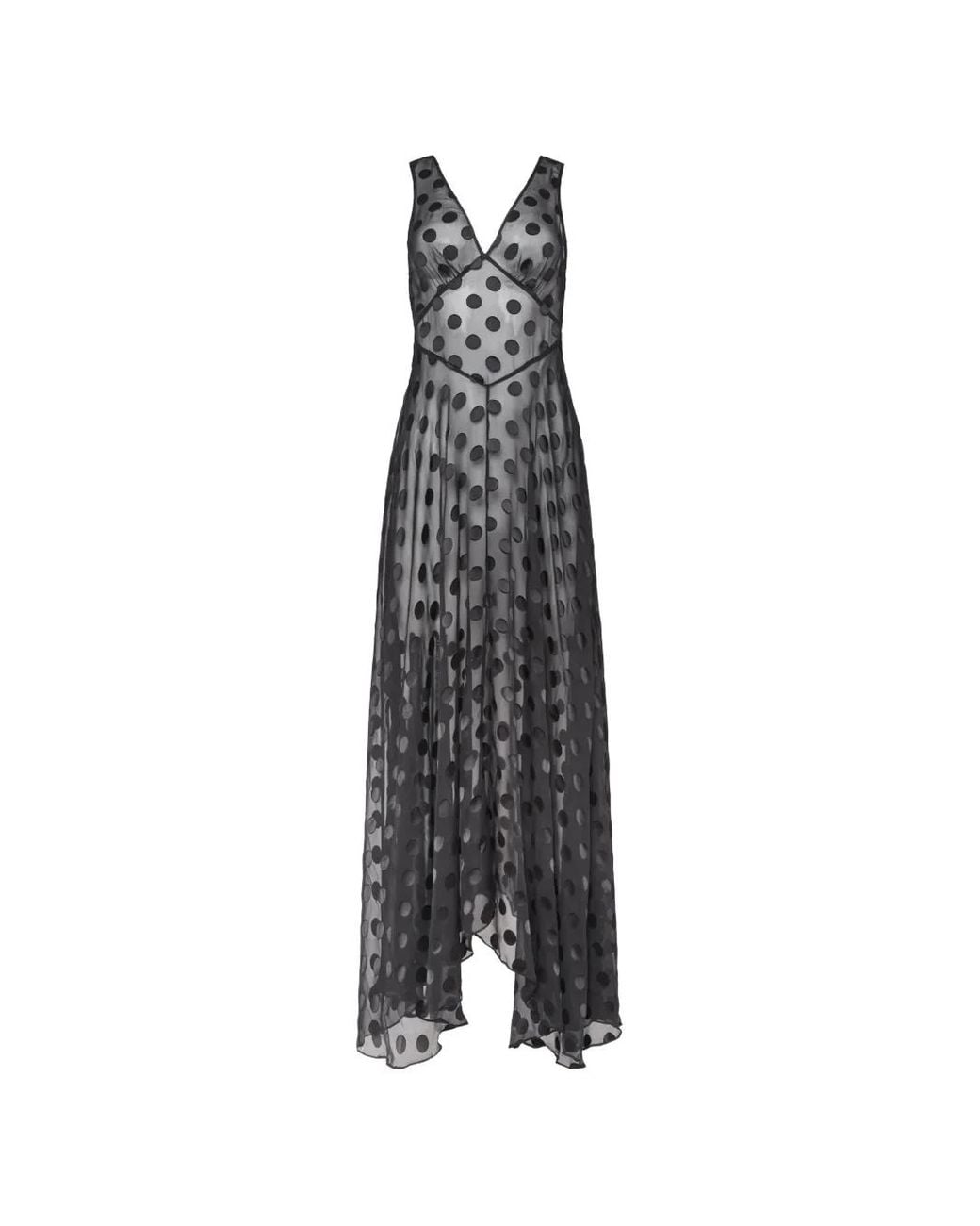 Fleur du Mal White Polka-Dot Sheer Midi Dress