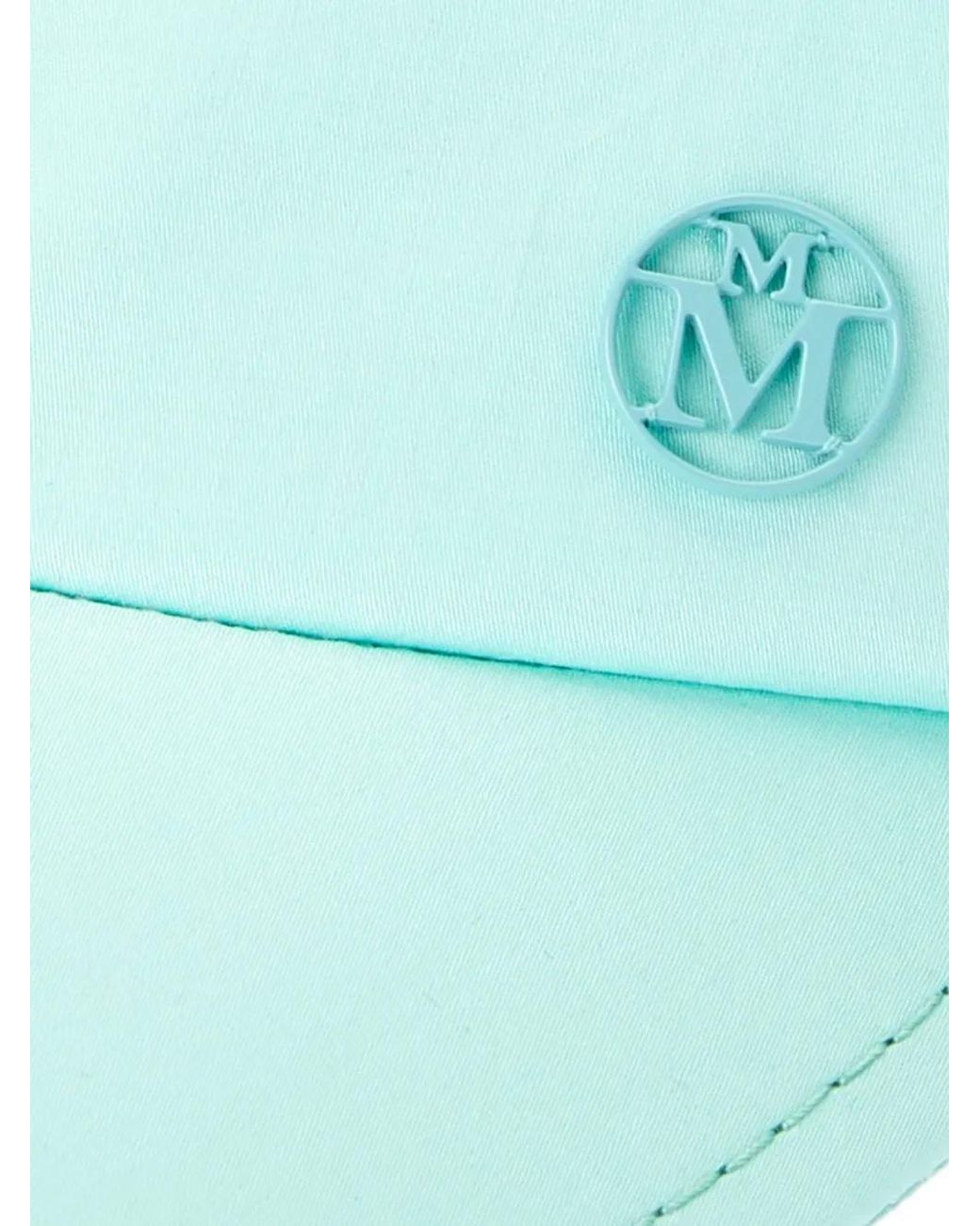 Maison Michel Blue Tiger Cotton Cap