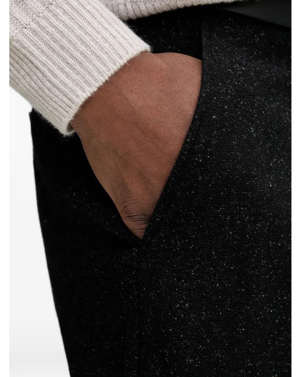 Marc O' Polo Black Belt-Loop Trousers for men