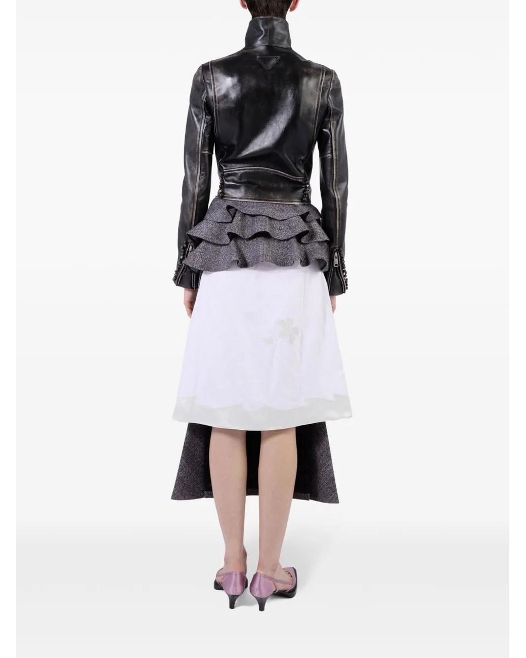 Prada Black Leather Biker Jacket