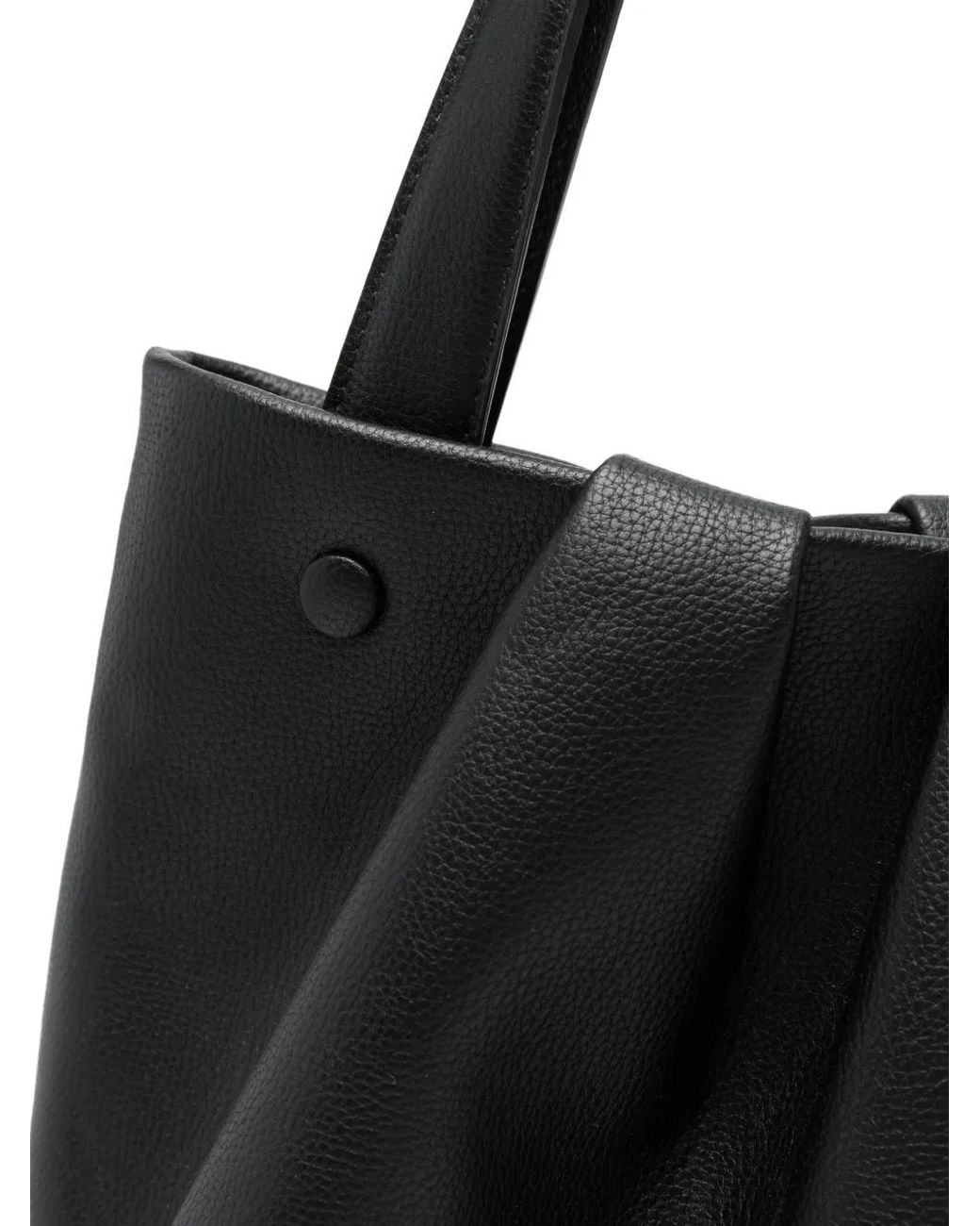 THEMOIRÈ Black Pleated Tote Bag
