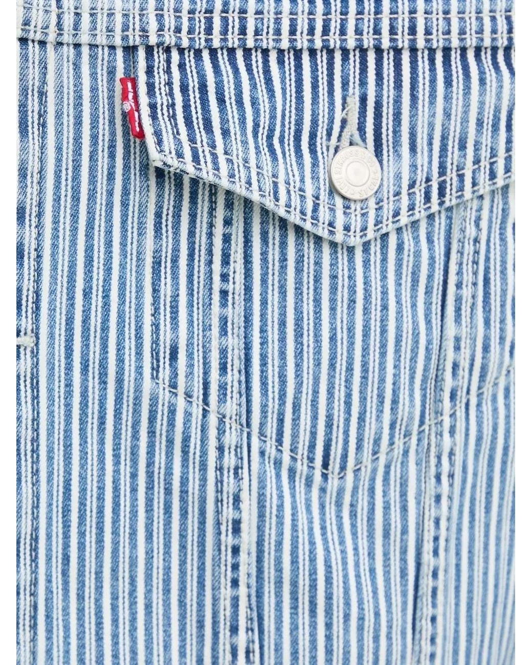 Levi's Blue Striped Denim Jacket for men