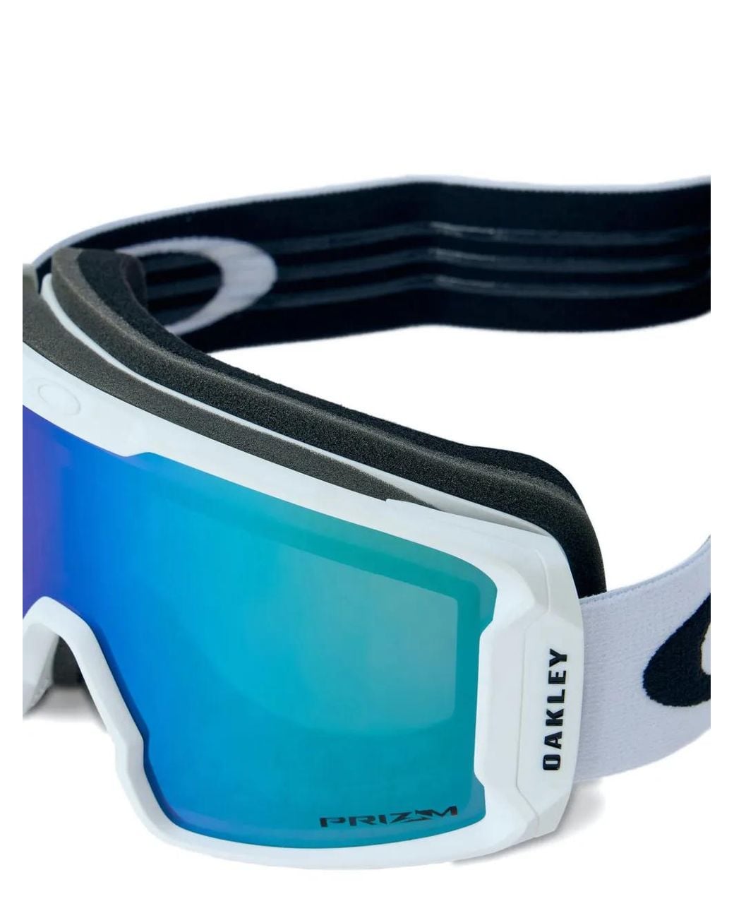 Oakley Blue Mirrored-Lens Logo-Print Goggles