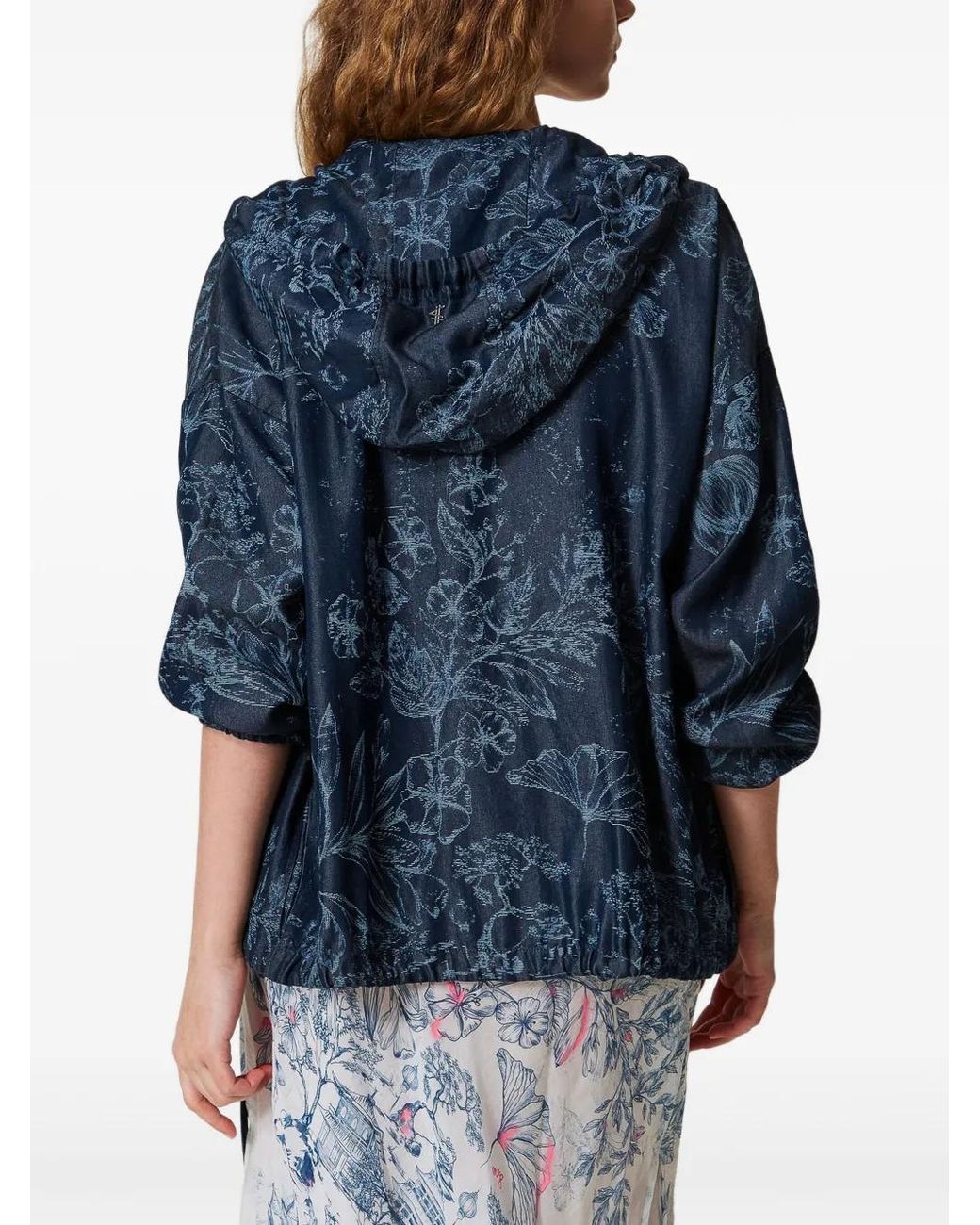 Twinset Blue Printed Jacket