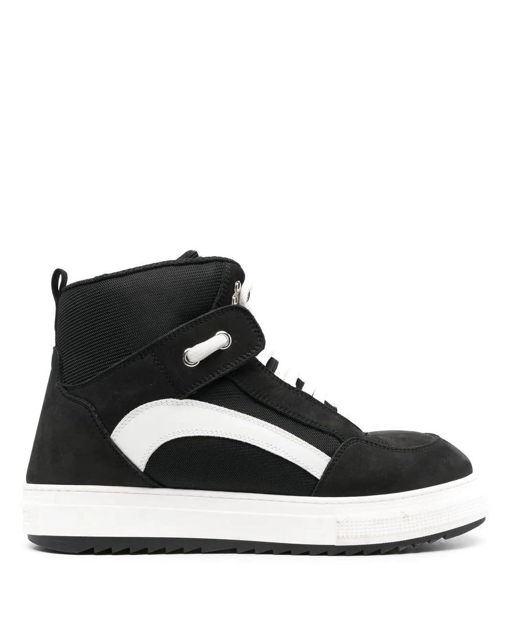 DSquared² Black Two-Tone High-Top Sneakers for men