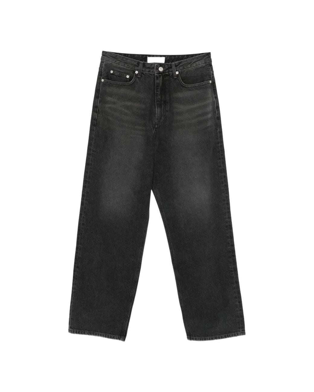 DUNST Gray Faded-Effect Straight-Leg Jeans for men