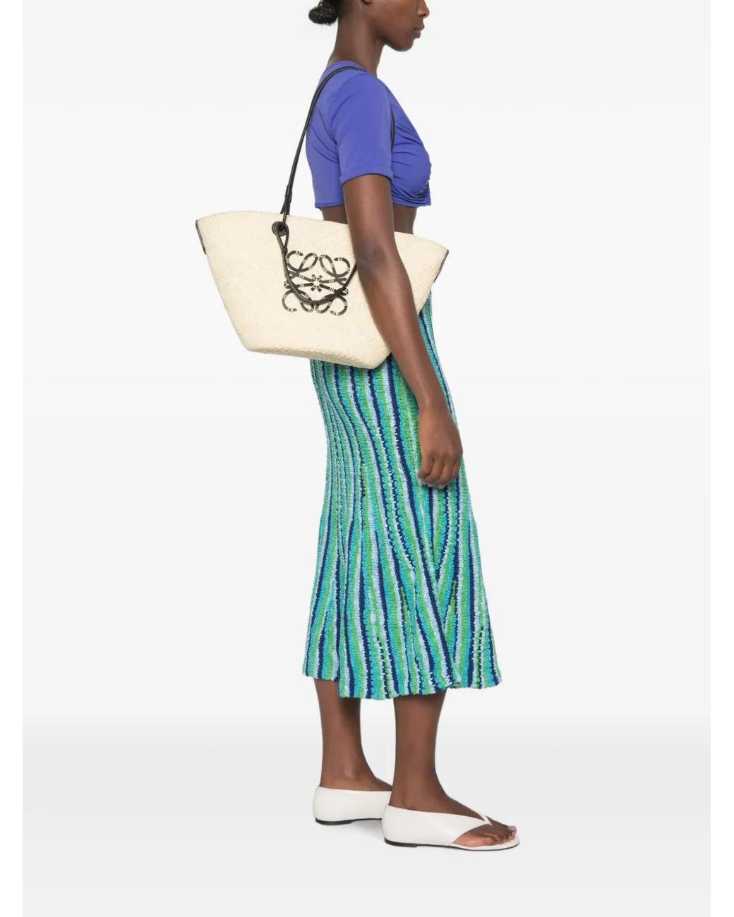 Loewe Natural Anagram Rafia Medium Tote