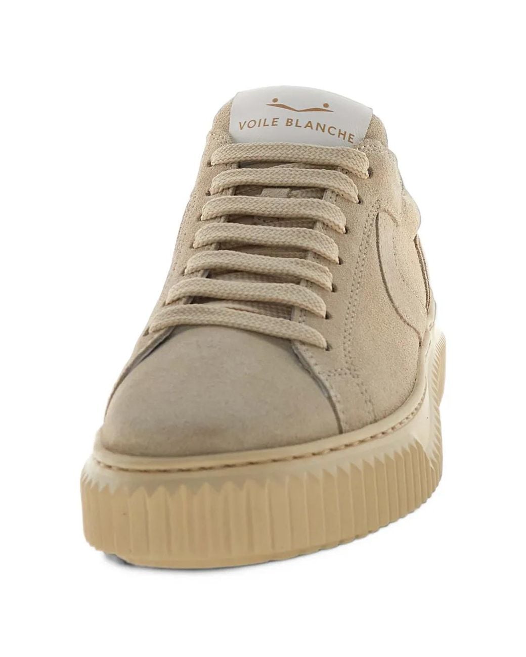 Voile Blanche Natural Logo-Patch Panelled Sneakers