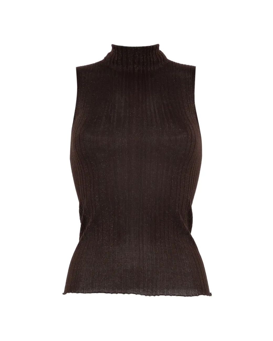 Pull Côtelé À Col Roulé AROVESCIO en coloris Black