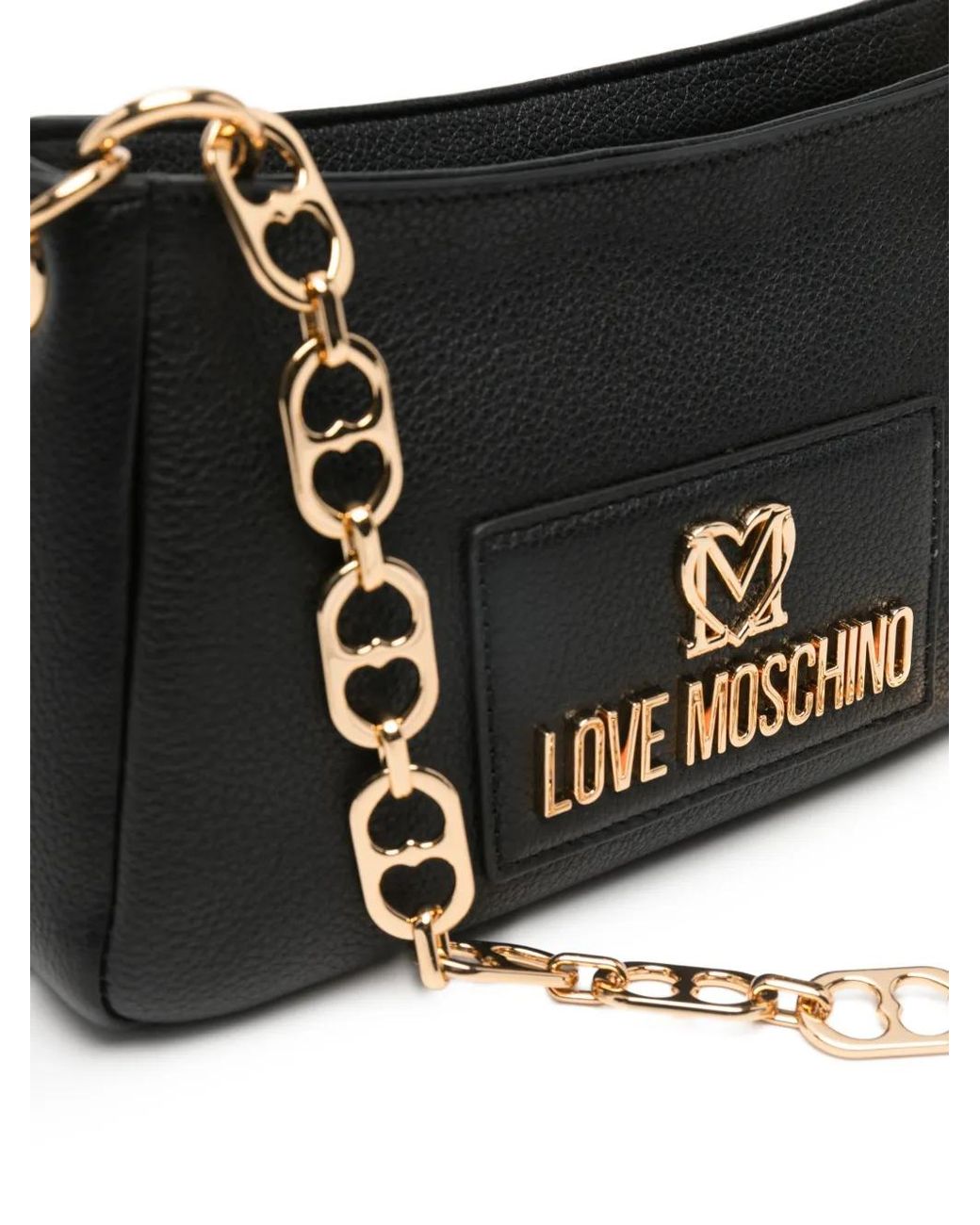 Love Moschino White Logo-Detail Shoulder Bag