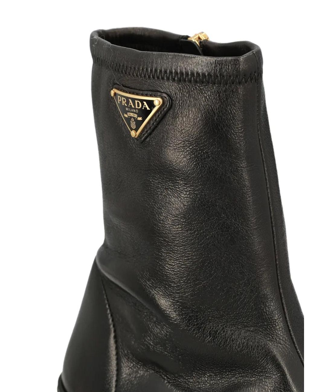 Prada Black Stretch-Nappa-Leather Booties