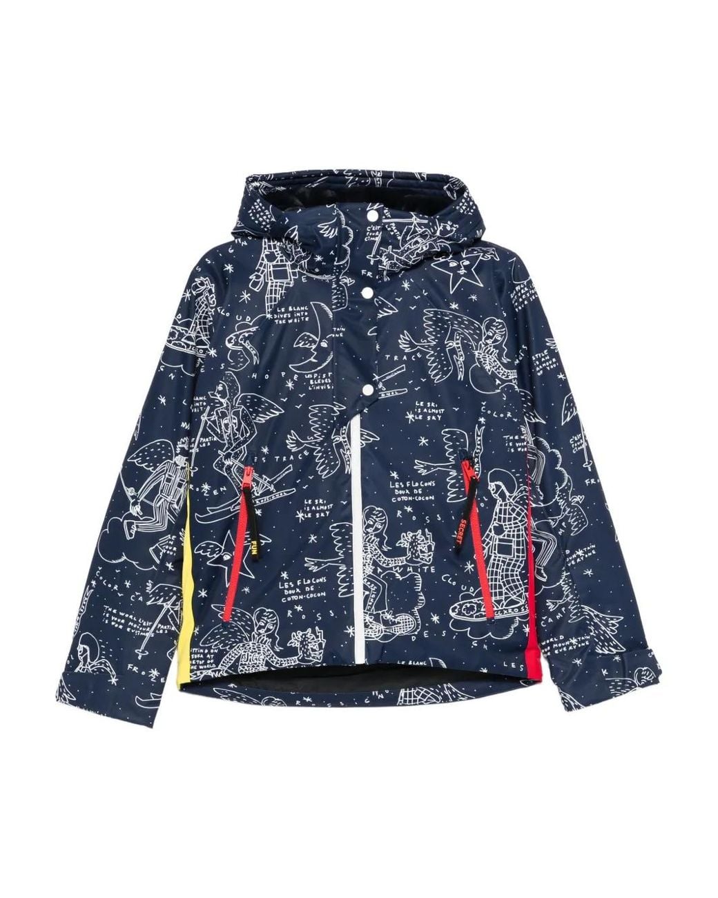 Rossignol Blue X Jcc Constellation-Print Hooded Ski Jacket