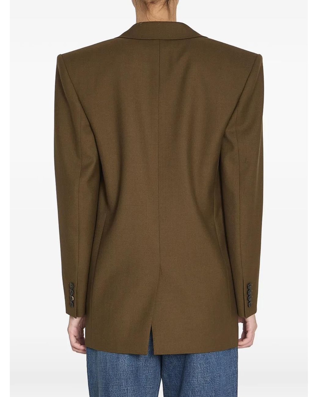 Chaqueta Con Botones Saint Laurent de color Green