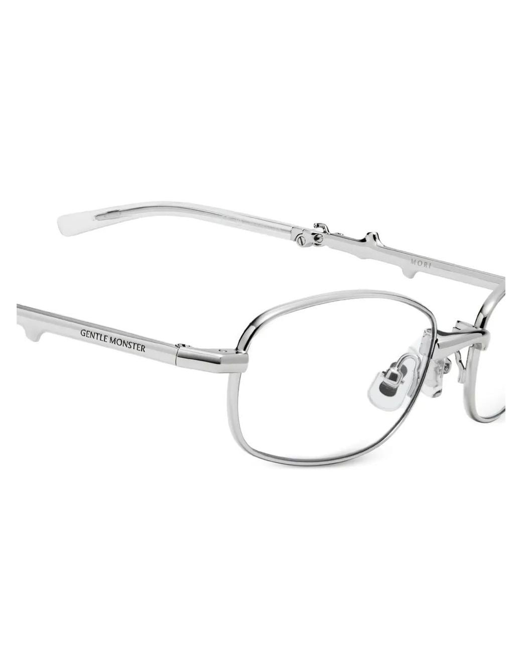 Gentle Monster White Mori Brille Mit Eckigem Gestell