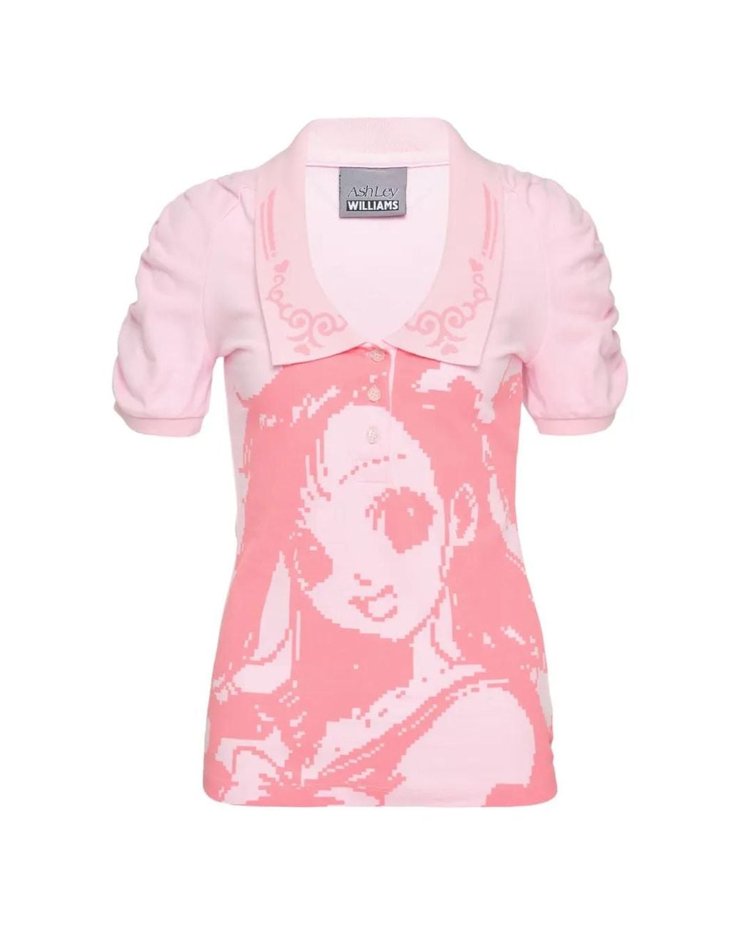 トップス Ashley Williams Ashley Williams Polo Amelia À Manga En Intarsia in Pink | Lyst