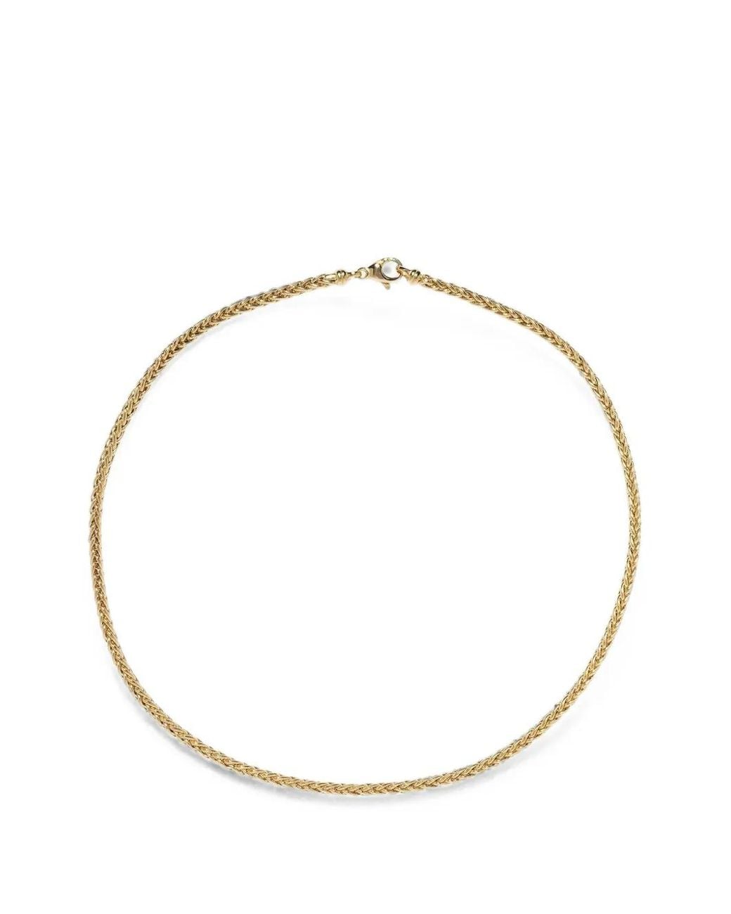 Azlee Metallic Woven Chain Necklace