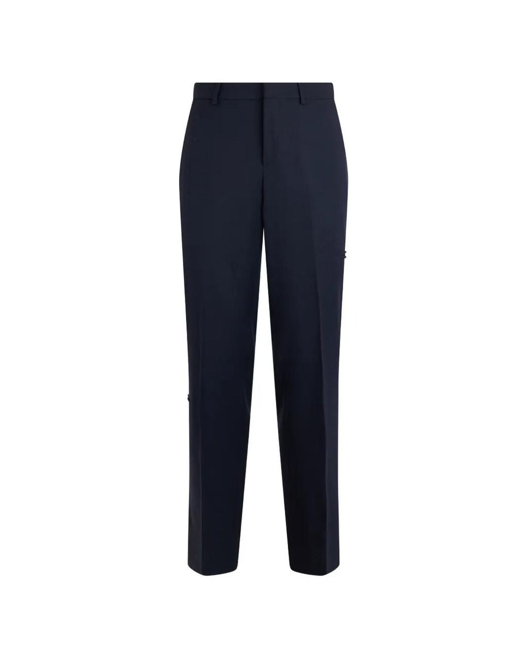 Moschino Blue Belt-Loop Trousers for men