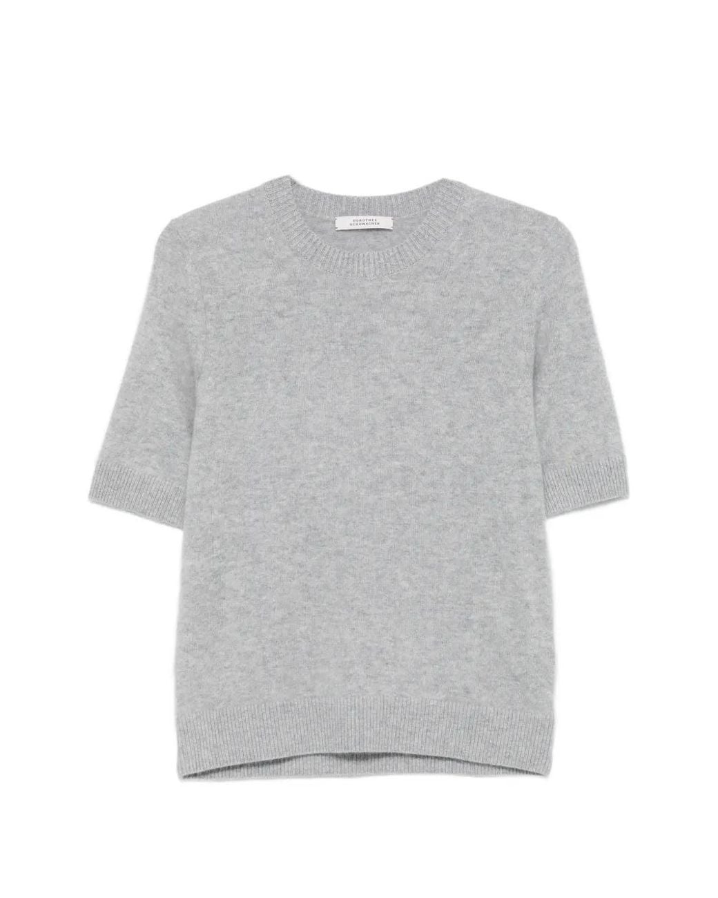 Dorothee Schumacher Gray Short-Sleeve Sweater