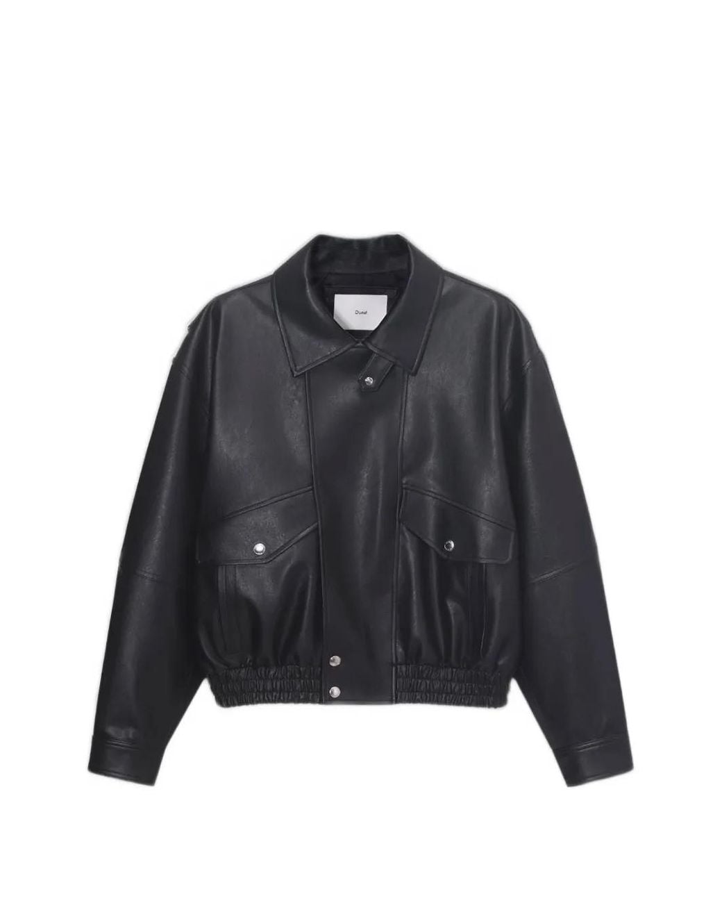 DUNST Black Giacca Cropped Zip-Up Jacket