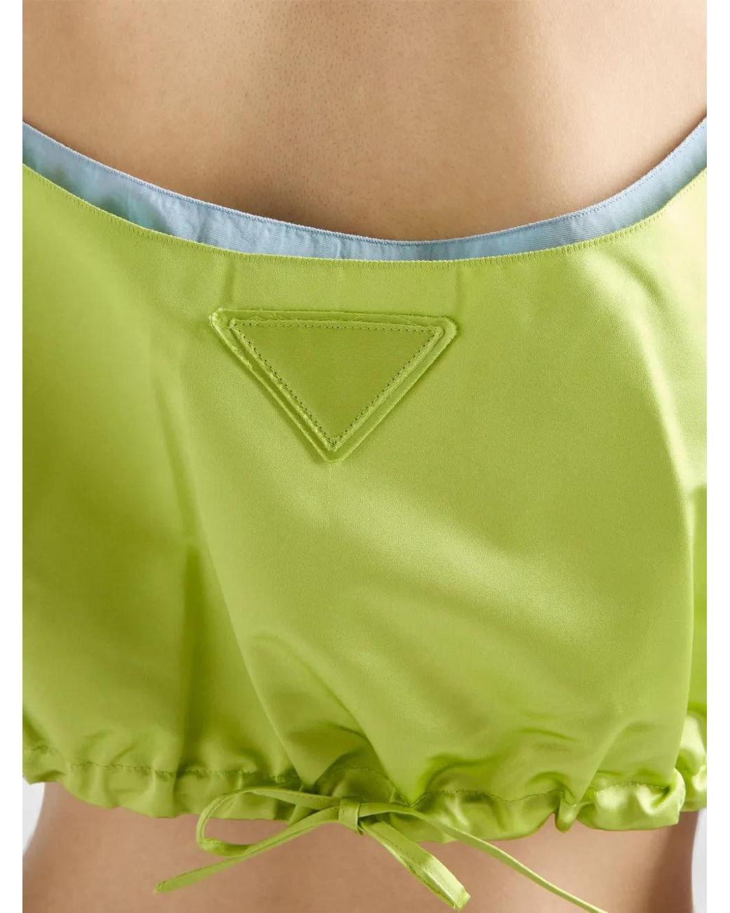 Prada Green Duchesse Crop Top