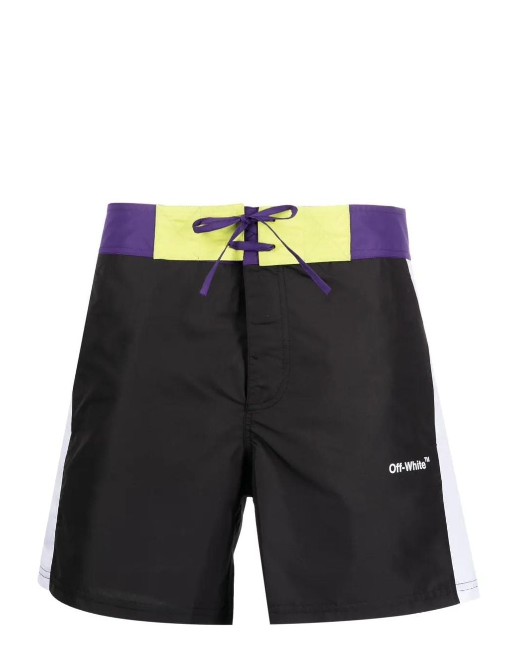 Off-White c/o Virgil Abloh Black Arrows-print Swim Shorts for men