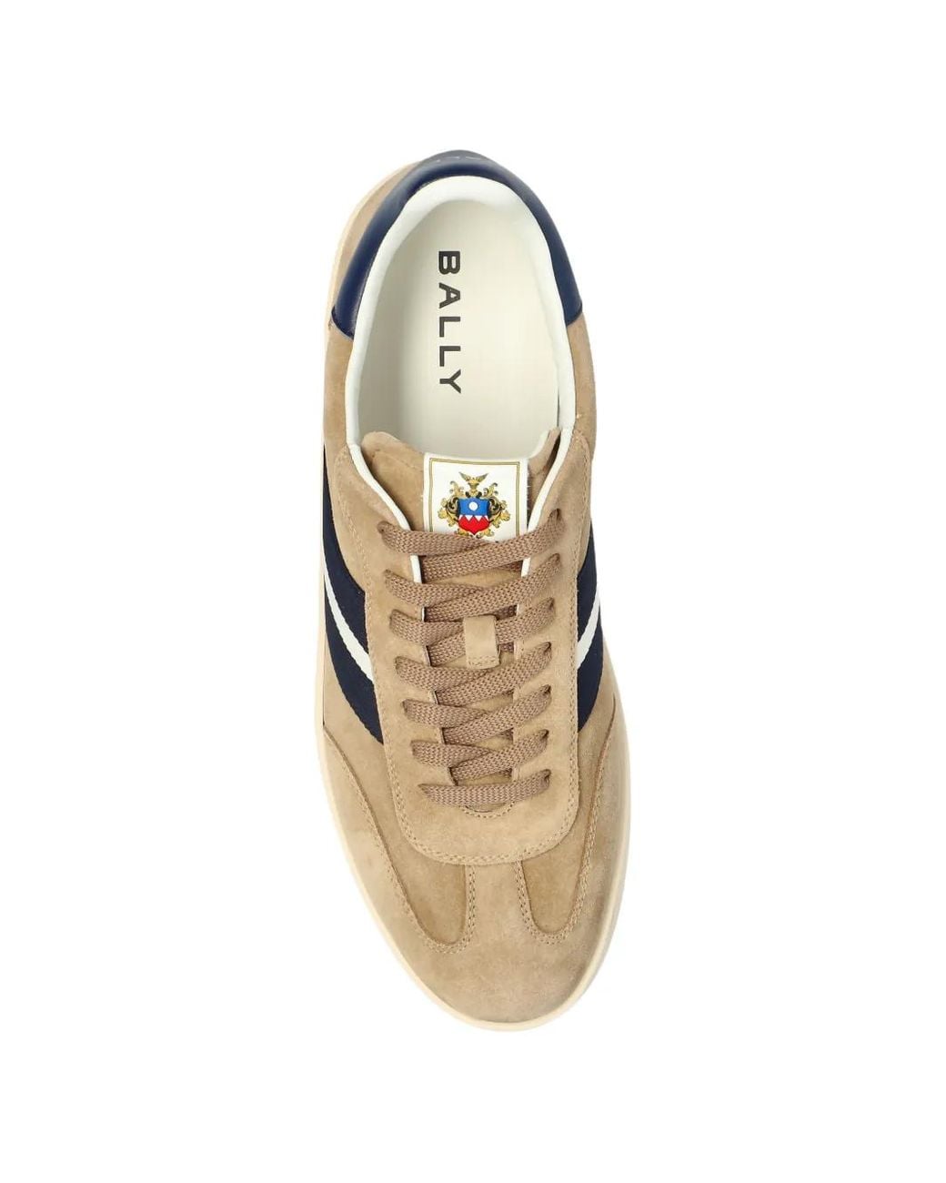 Bally Natural Striped Leather Trainers for men
