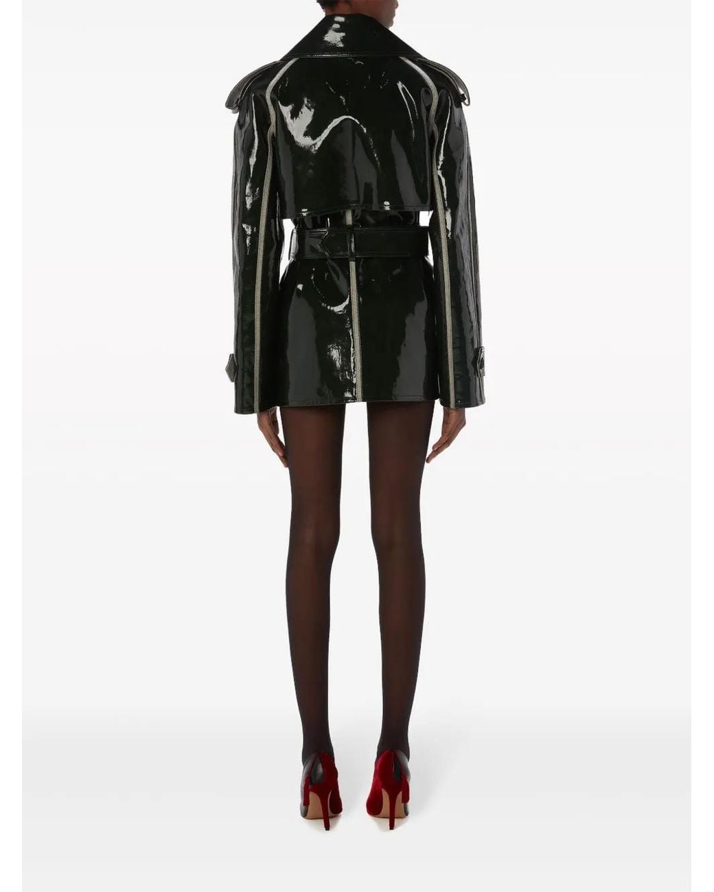 J.W. Anderson Black Glossy-Finish Cotton Biker Jacket