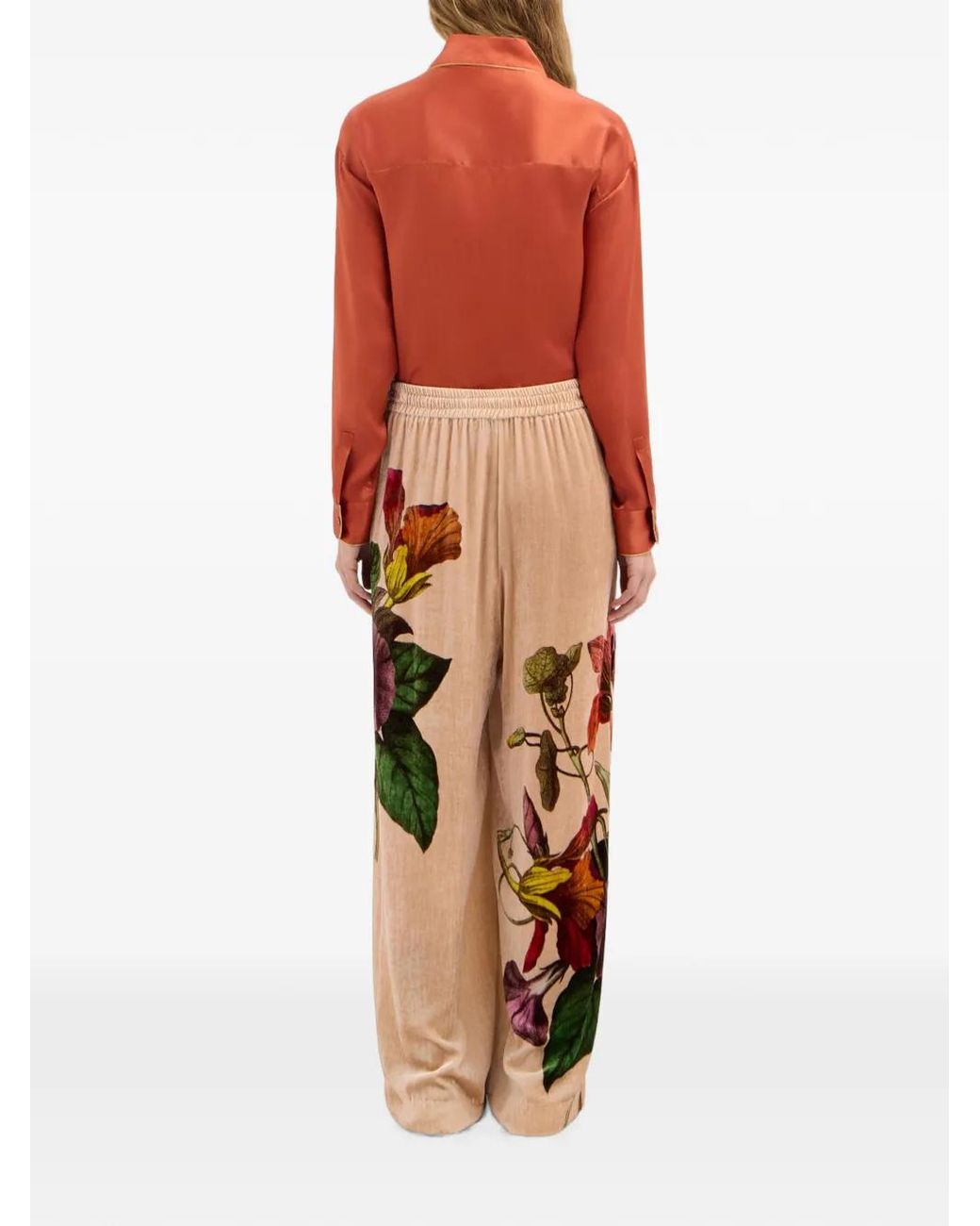Pierre Louis Mascia White Kandox Floral-Print Trousers