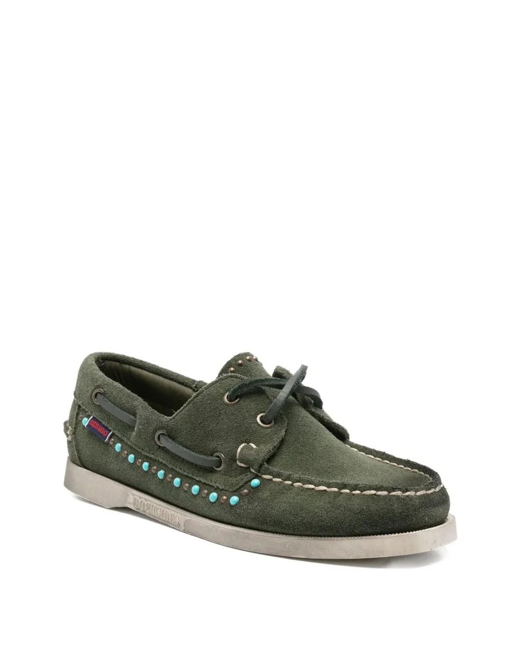 Sebago Green Suede Loafers