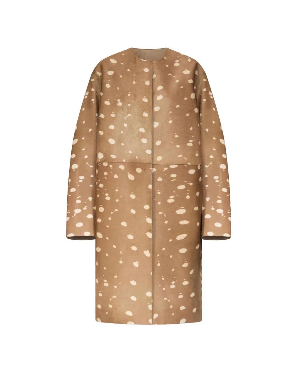 Loulou de Saison Natural Liza Printed Leather Coat