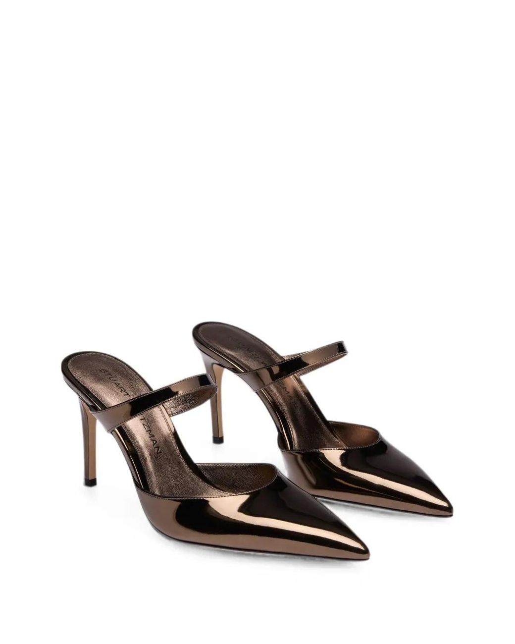 Stuart Weitzman Brown Stuart Power Pointed-Toe Mules