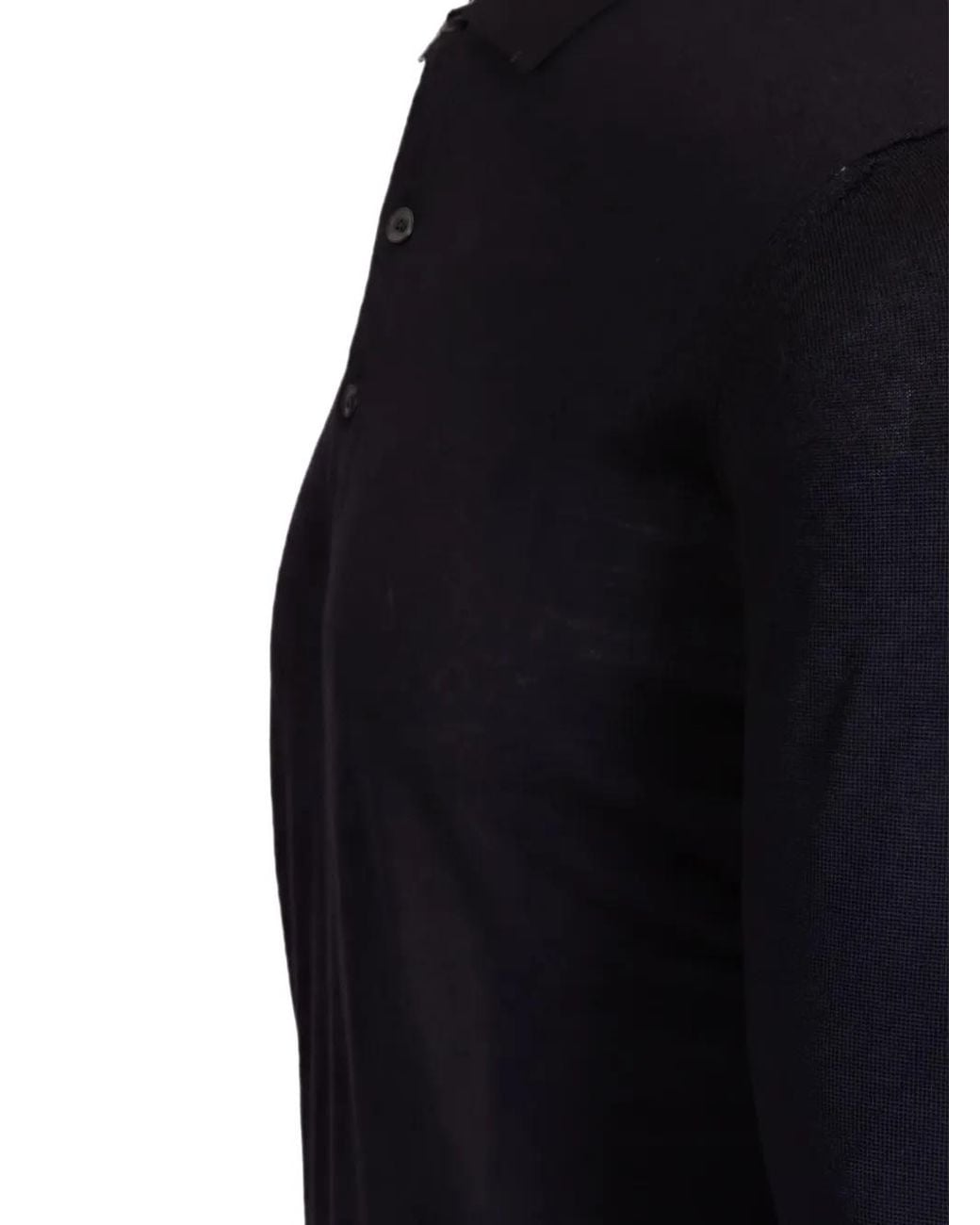 Al Duca D'aosta Blue Merino Wool Polo Shirt for men