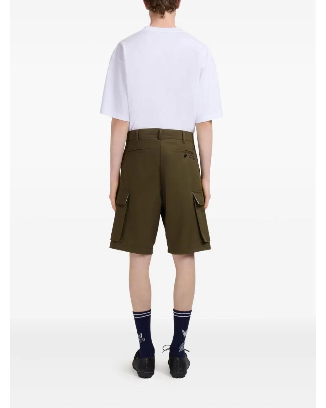 Marni Green Short À Poches Cargo for men