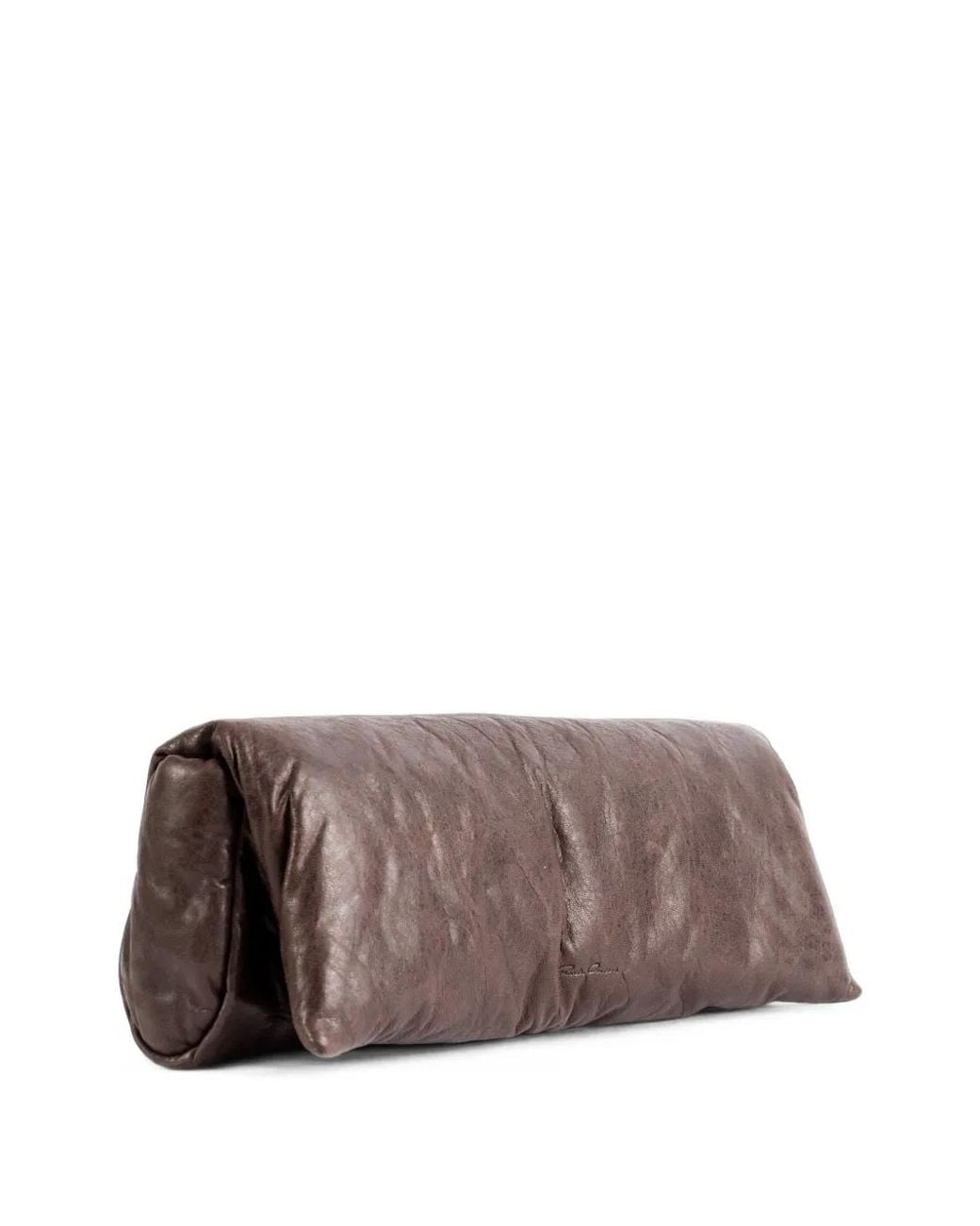Rick Owens Brown Pochette À Design Matelassé