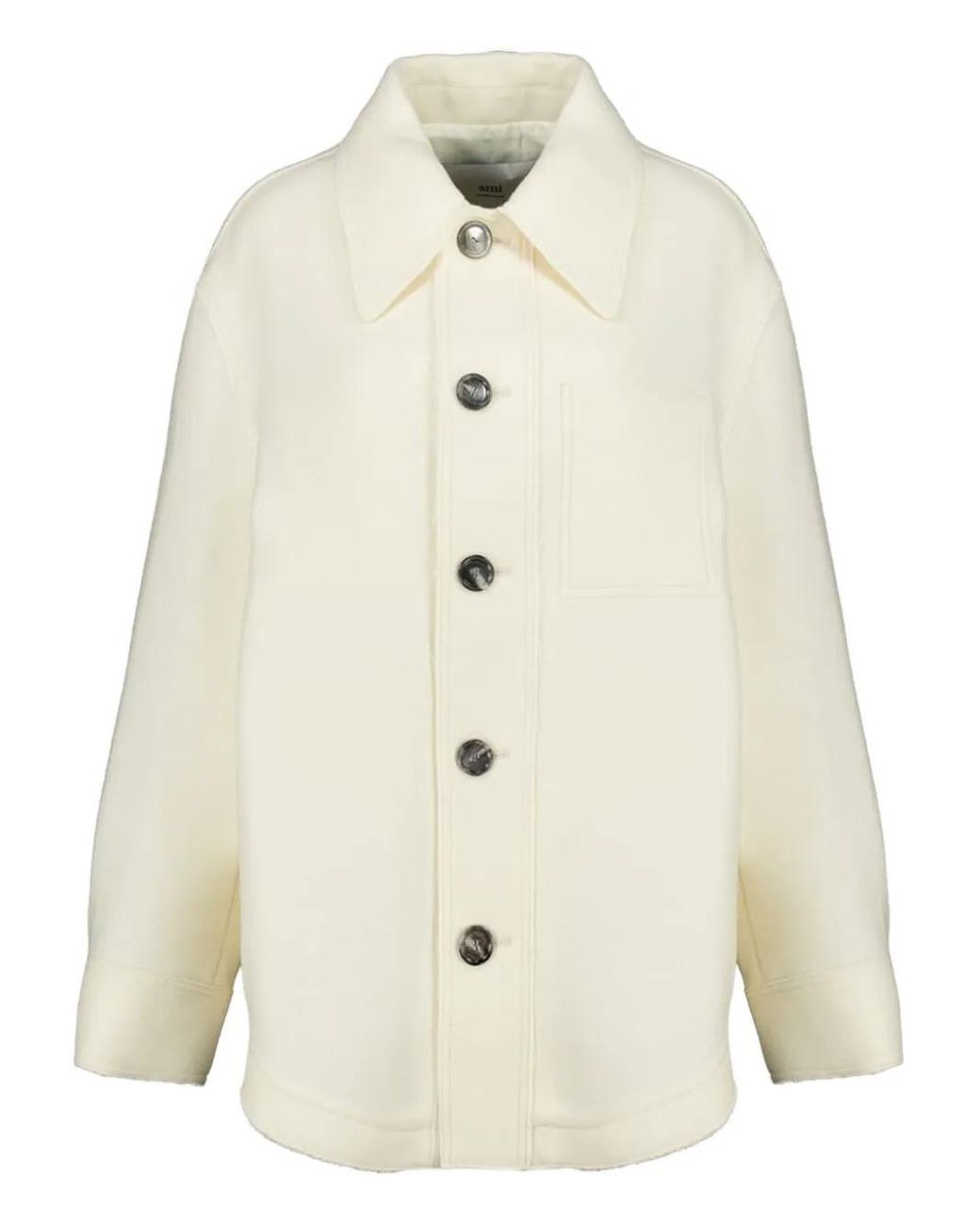 AMI White Jacke Aus Wolle