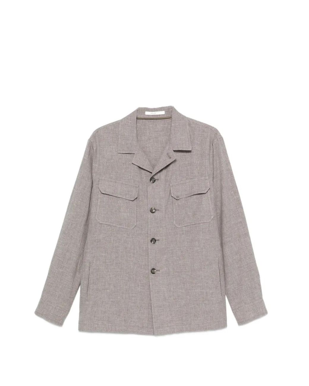 Tagliatore Gray Surchemise Boutonnée À Poche Poitrine for men