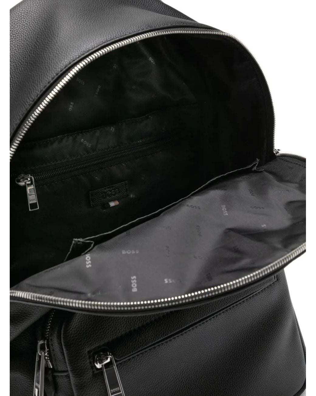 Boss Black Ray Grained-Effect Backpack for men