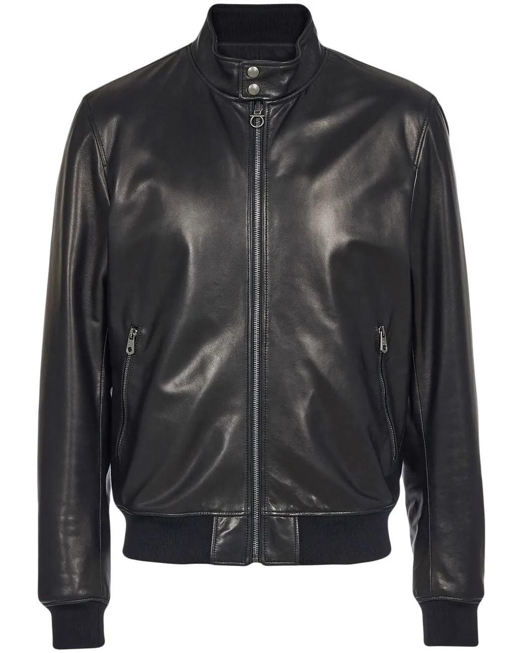 Ferragamo Black Reversible Bomber Jacket for men