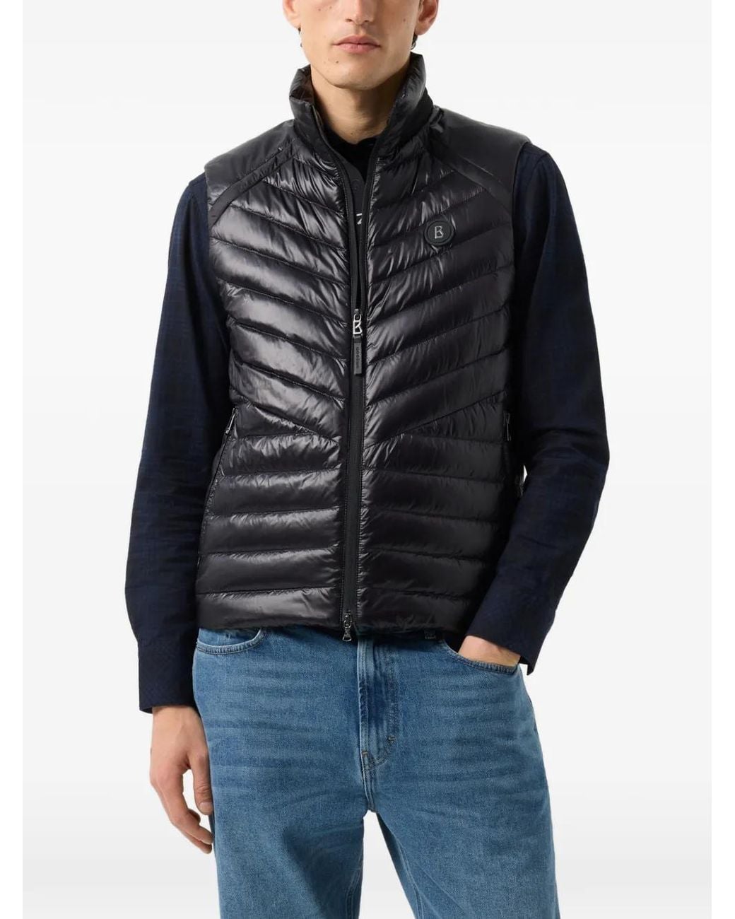 Bogner Blue Lasse Quilted Down Gilet for men