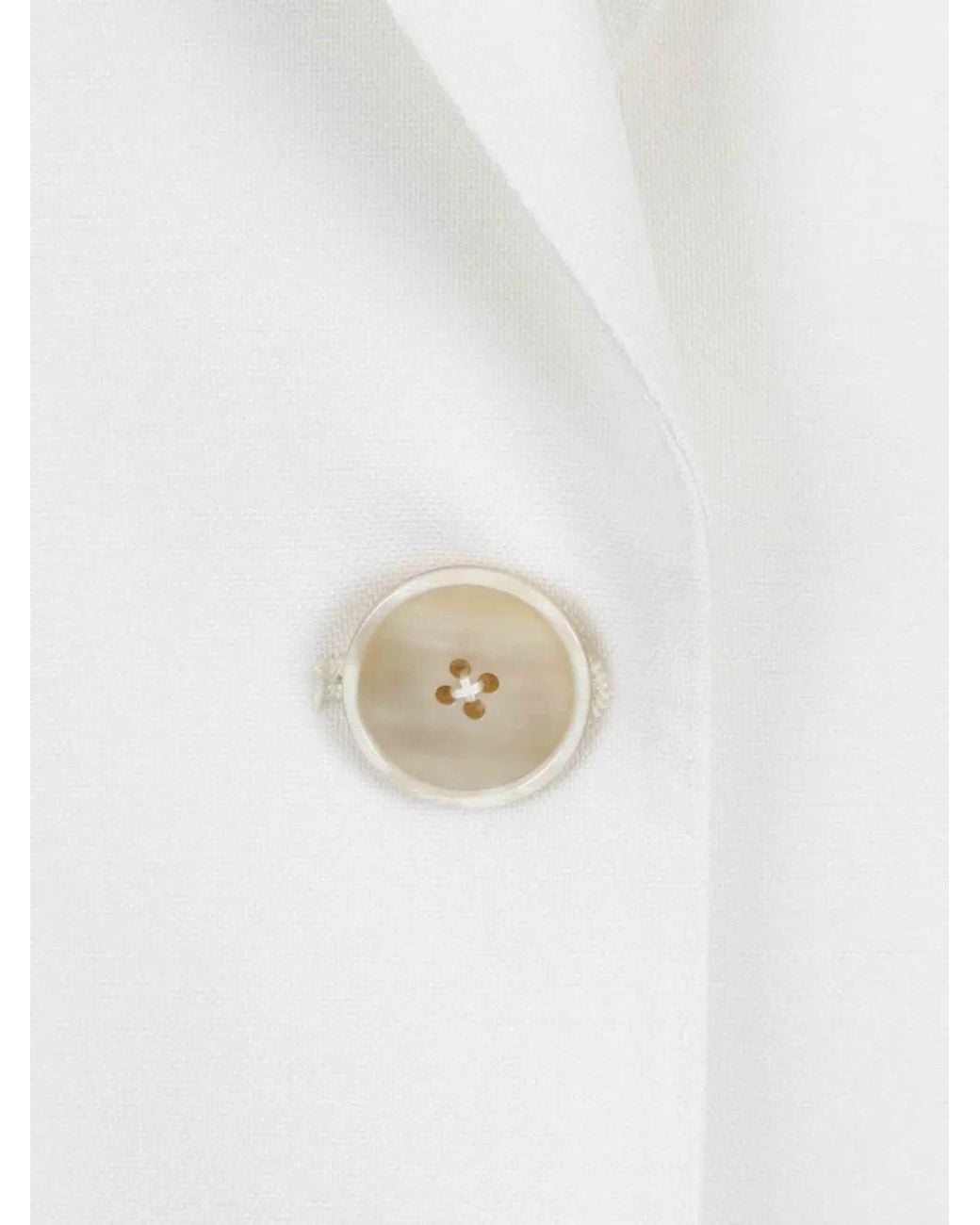 Givenchy White Button Wool Blazer